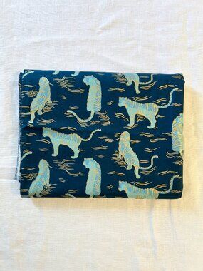 2.8 yd - Ruby Star Society - Tiger Fly - Tigress (Dark Teal) - Fabric